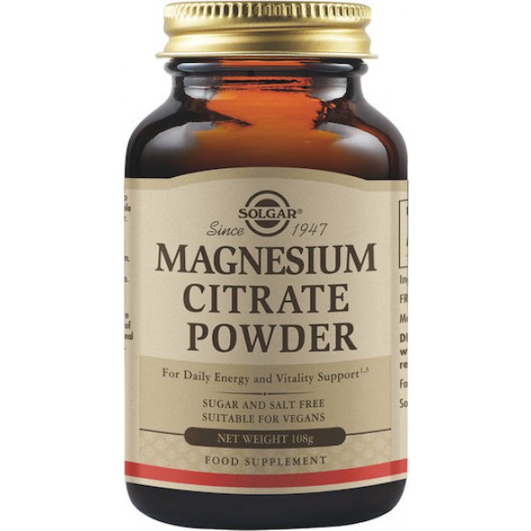 Solgar Magnesium Citrate 250mg 108gr Solgar Magnesium Citrate 250mg 108gr